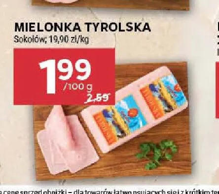 Mielonka tyrolska Sokołów promocja w Stokrotka