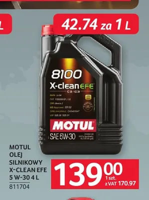 Olej silnikowy X-Clean Efe 5W-30 Motul promocja w Selgros
