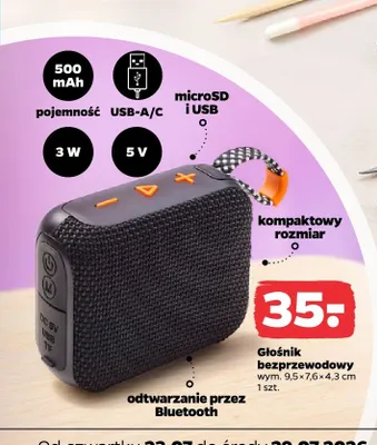 Głośnik bezprzewodowy promocja w Netto