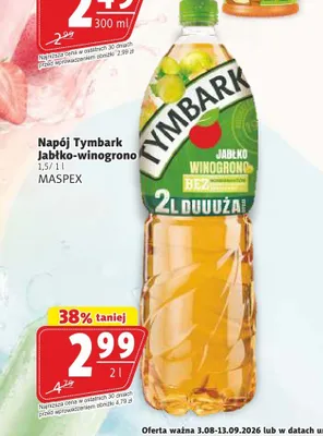 Napój Tymbark Jabłko-winogrono promocja w Prim Market