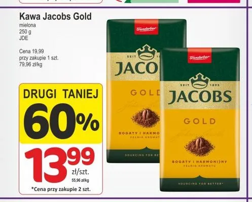Kawa mielona Jacobs Gold promocja w Marketvita