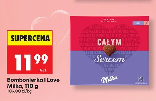 Bombonierka I Love Milka 110g promocja w Biedronka