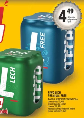 Piwo Lech Premium, Free promocja w Arhelan