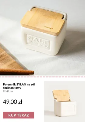 Pojemnik na sól Homla Sylan śmietankowy promocja w Homla