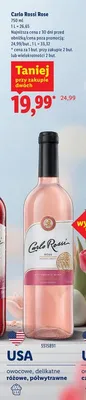 Wino różowe półwytrawne promocja w Lidl