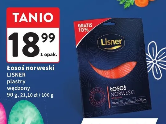 Łosoś norweski Lisner plastry wędzony promocja w Intermarche