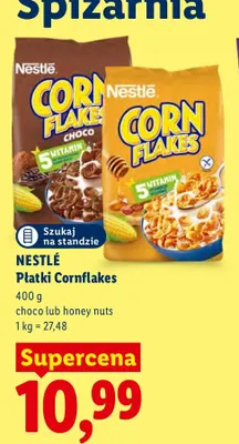 Płatki Cornflakes honey nuts Nestlé promocja w Lidl