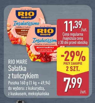 Sałatka z tuńczykiem meksykańska Rio Mare Insalatissime promocja w Aldi