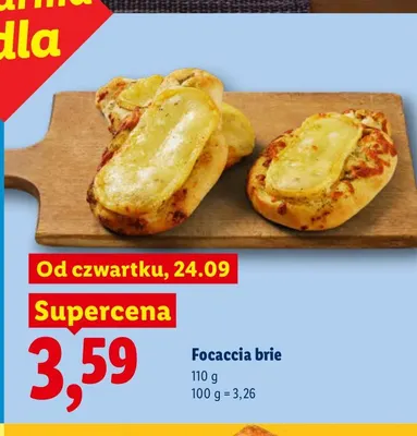 Focaccia brie promocja w Lidl