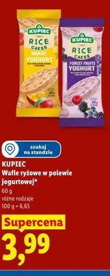 Wafle ryżowe w polewie jogurtowej Kupiec mango promocja w Lidl