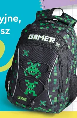 Plecak szkolny Loozz Gamer promocja w Biedronka
