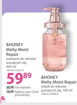 Melty Moist Repair szampon do włosów puszących się & honey promocja w Hebe