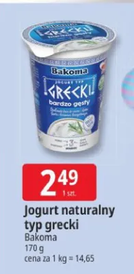 Jogurt naturalny typ grecki promocja w Leclerc