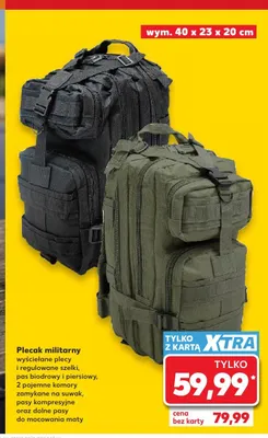 Plecak militarny promocja w Kaufland