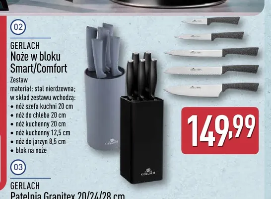 Noże w bloku Smart Gerlach promocja w Aldi