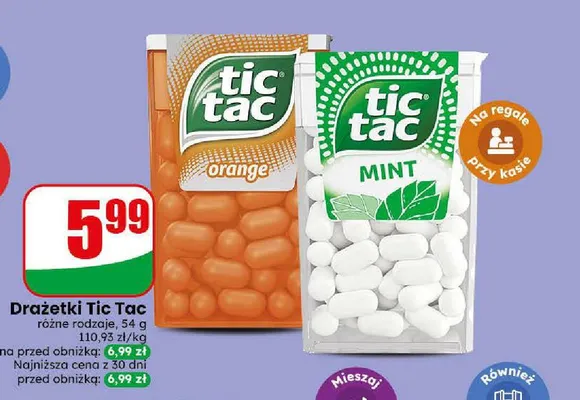 Drażetki Tic Tac Mint promocja w Dino