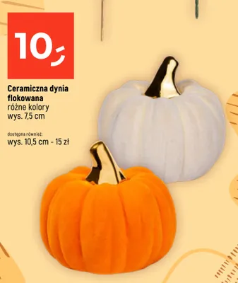 Ceramiczna dynia flokowana promocja w Dealz