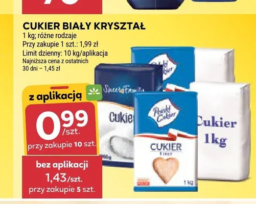 Cukier biały kryształ Sweet Family promocja w Stokrotka