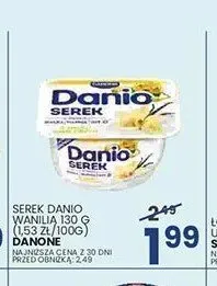 Serek homogenizowany Danio waniliowy Danone promocja w Wafelek