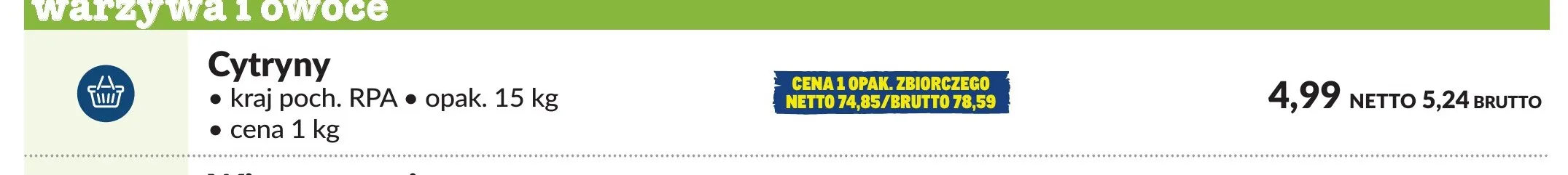 Cytryny promocja w Makro