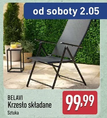 Krzesło składane Belavi promocja w Aldi