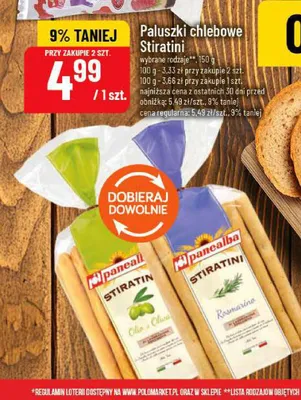 Paluszki chlebowe Stiratini Rosmarino promocja w POLOmarket