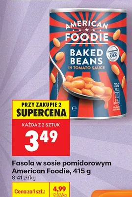 Fasola w sosie pomidorowym American Foodie promocja w Biedronka