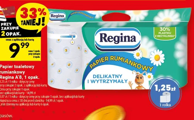 Papier toaletowy rumiankowy Regina A promocja w Twój Market