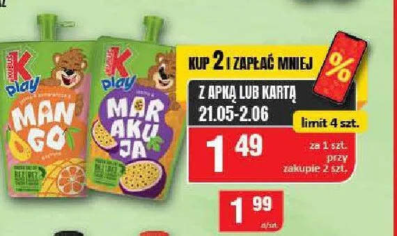 Napój Kubuś Play promocja w Chorten