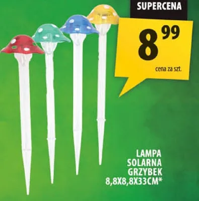Lampa solarna grzybek 8,8x8,8x33cm* promocja w Arhelan