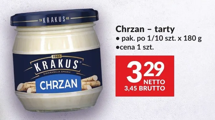 Chrzan - tarty Krakus promocja w Makro