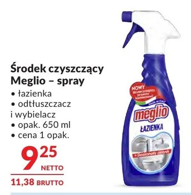 Środek czyszczący Meglio - spray łazienka promocja w Makro
