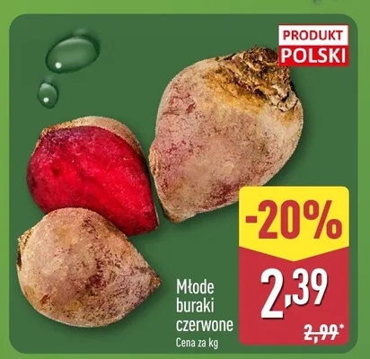 Buraki młode czerwone promocja w Aldi