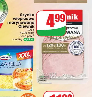Szynka wieprzowa marynowana Olewnik promocja w Dino