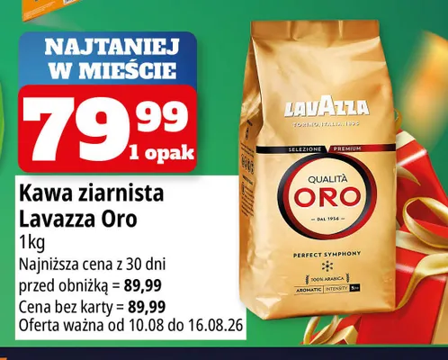 Kawa ziarnista Lavazza Qualità Oro promocja w Leclerc