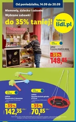 Huśtawka bocianie gniazdo Lupilu promocja w Lidl