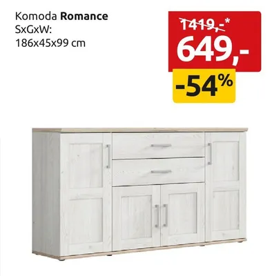 Komoda Romance promocja w Black Red White