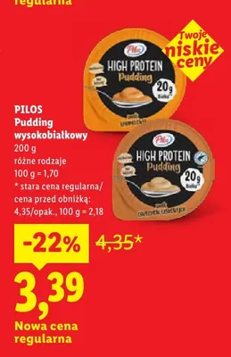 Pudding wysokobiałkowy Pilos smak karmelowy promocja w Lidl