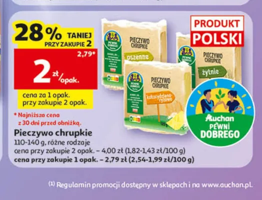 Pieczywo chrupkie promocja w Auchan