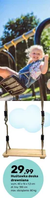 Huśtawka deska drewniana promocja w Bricomarche