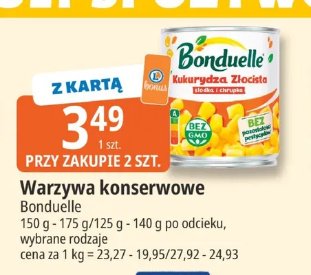 Warzywa konserwowe Bonduelle promocja w Leclerc