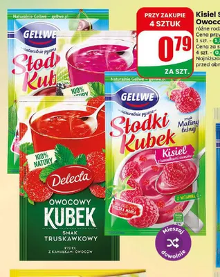 Kisiel Słodki Kubek smak maliny leśnej Gellwe promocja w Dino