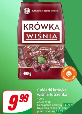 Cukierki krówka wiśnia Jutrzenka Nowy smak promocja w Dino