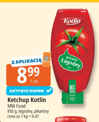 Ketchup łagodny Kotlin promocja w Leclerc