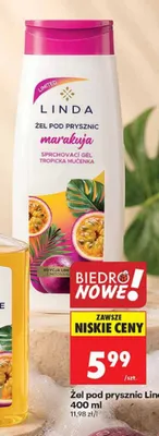 Żel pod prysznic Linda marakuja promocja w Biedronka