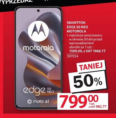 Smartfon Edge 50 Neo Motorola promocja w Selgros
