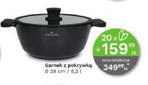 Garnek z pokrywką 28 cm 6,2 l Zwieger promocja w Stokrotka