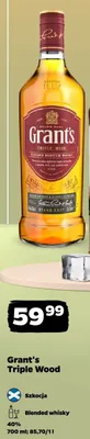 Whisky Grant's Triple Wood 40% promocja w Netto