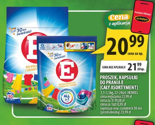 Kapsułki do prania E promocja w Arhelan
