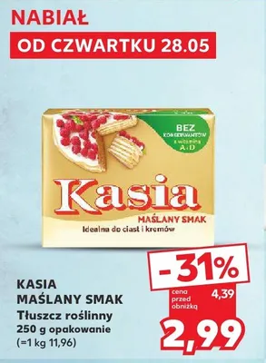 Tłuszcz roślinny maślany smak Kasia promocja w Kaufland